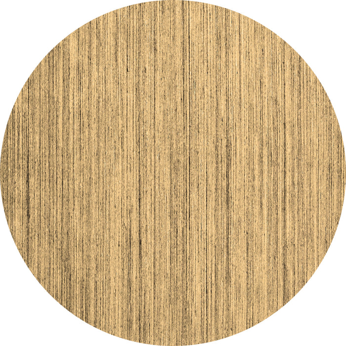 Round Abstract Brown Contemporary Rug, con1718brn