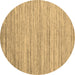 Round Abstract Brown Contemporary Rug, con1718brn