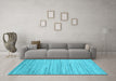 Machine Washable Abstract Light Blue Contemporary Rug in a Living Room, wshcon1718lblu