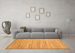 Machine Washable Abstract Orange Contemporary Area Rugs in a Living Room, wshcon1718org