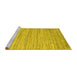 Sideview of Machine Washable Abstract Yellow Contemporary Rug, wshcon1718yw