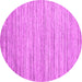 Round Abstract Pink Contemporary Rug, con1718pnk