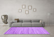 Machine Washable Abstract Purple Contemporary Area Rugs in a Living Room, wshcon1718pur