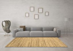 Machine Washable Abstract Brown Contemporary Rug in a Living Room,, wshcon1718brn