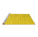 Sideview of Machine Washable Abstract Yellow Contemporary Rug, wshcon1719yw