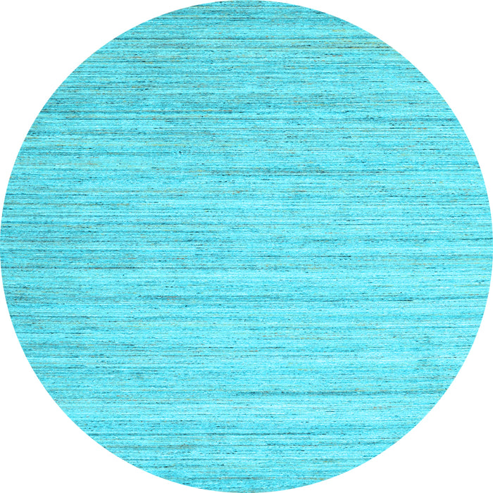 Round Machine Washable Abstract Light Blue Contemporary Rug, wshcon1719lblu