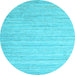 Round Machine Washable Abstract Light Blue Contemporary Rug, wshcon1719lblu