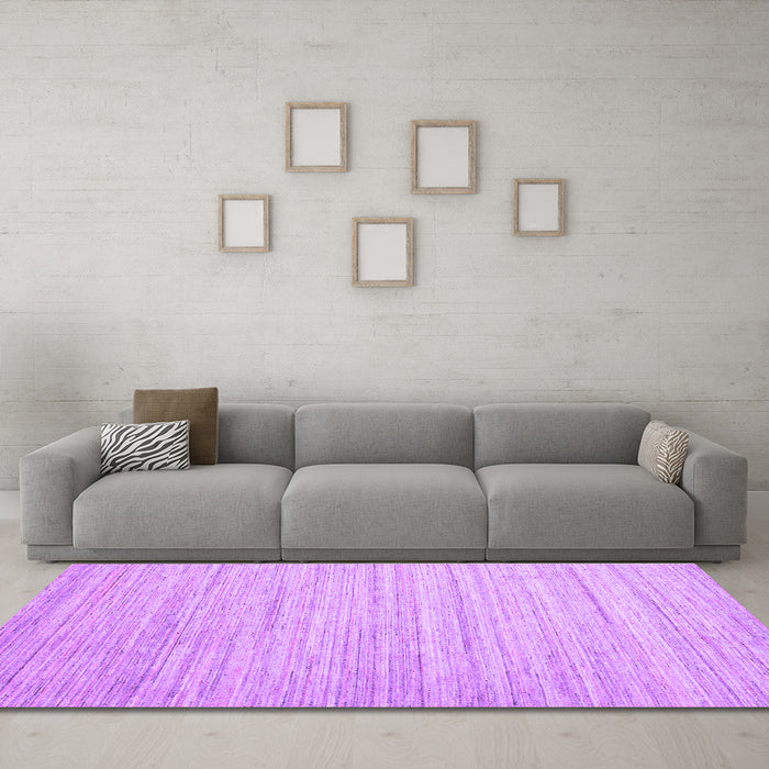 Machine Washable Abstract Purple Contemporary Area Rugs in a Living Room, wshcon1719pur