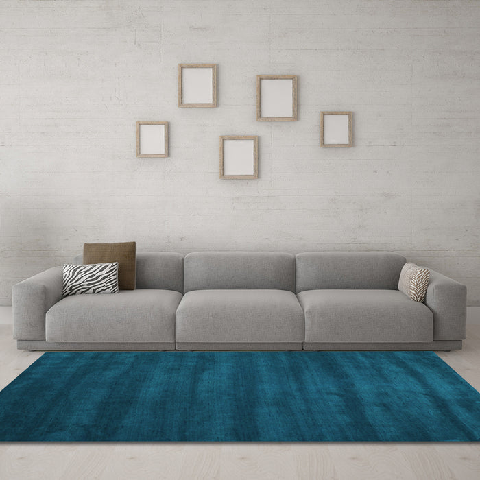Machine Washable Abstract Light Blue Contemporary Rug in a Living Room, wshcon171lblu