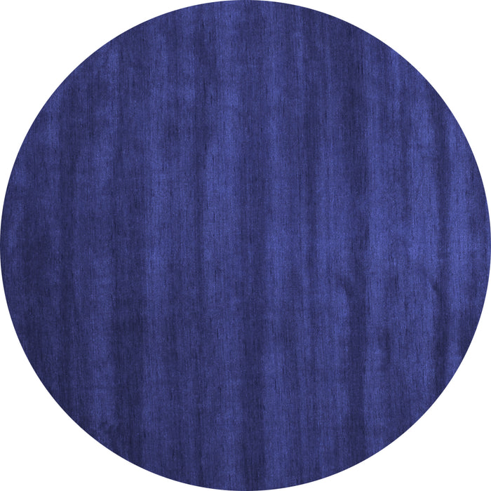 Round Machine Washable Abstract Blue Contemporary Rug, wshcon171blu