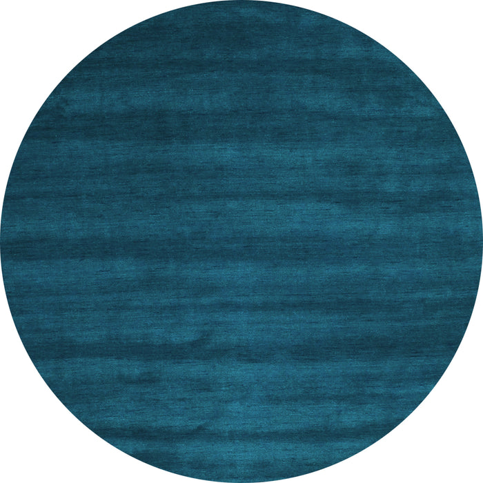Round Abstract Light Blue Contemporary Rug, con171lblu