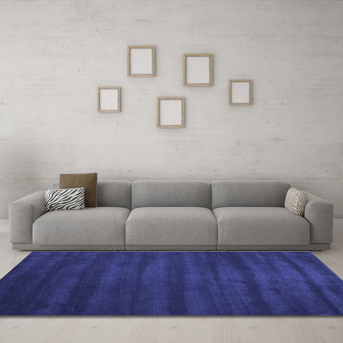 Machine Washable Abstract Blue Contemporary Rug in a Living Room, wshcon171blu