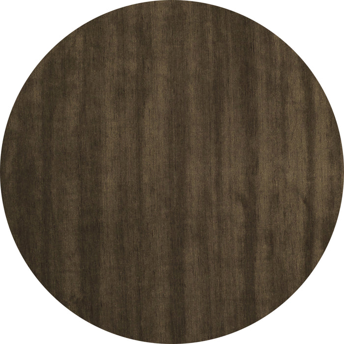 Round Abstract Brown Contemporary Rug, con171brn