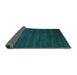 Sideview of Abstract Turquoise Contemporary Rug, con171turq