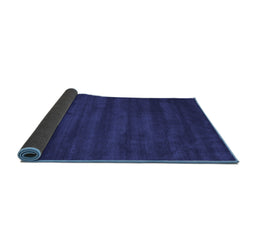 Sideview of Abstract Blue Contemporary Rug, con171blu