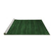 Sideview of Machine Washable Abstract Emerald Green Contemporary Area Rugs, wshcon171emgrn