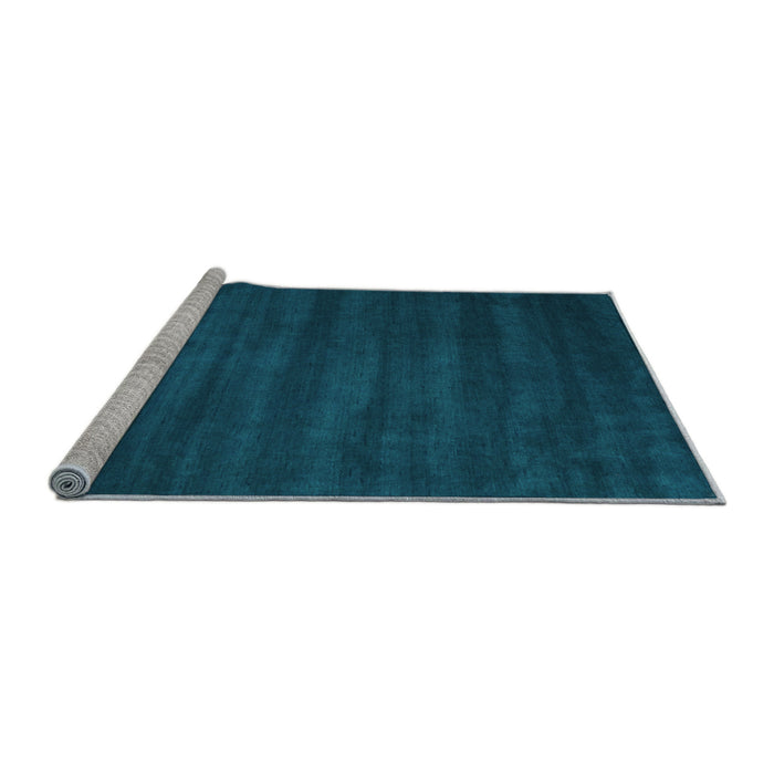 Sideview of Machine Washable Abstract Light Blue Contemporary Rug, wshcon171lblu