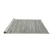 Serging Thickness of Machine Washable Contemporary Grey Gray Rug, wshcon1720