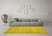 Machine Washable Abstract Yellow Contemporary Rug in a Living Room, wshcon1720yw