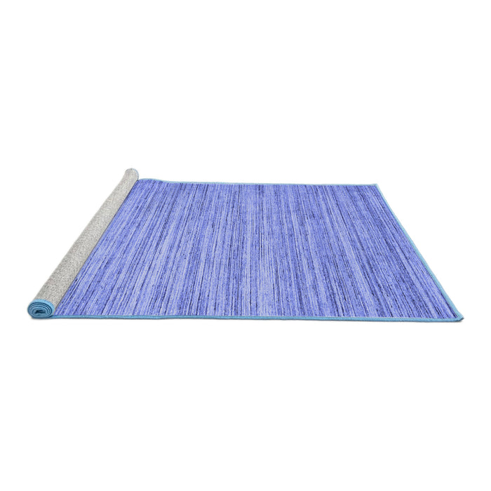 Sideview of Machine Washable Abstract Blue Contemporary Rug, wshcon1720blu