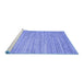 Sideview of Machine Washable Abstract Blue Contemporary Rug, wshcon1720blu