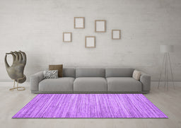 Machine Washable Abstract Purple Contemporary Area Rugs in a Living Room, wshcon1720pur