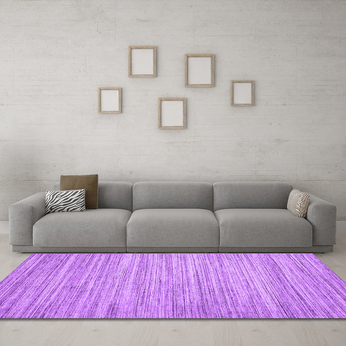 Machine Washable Abstract Purple Contemporary Area Rugs in a Living Room, wshcon1720pur
