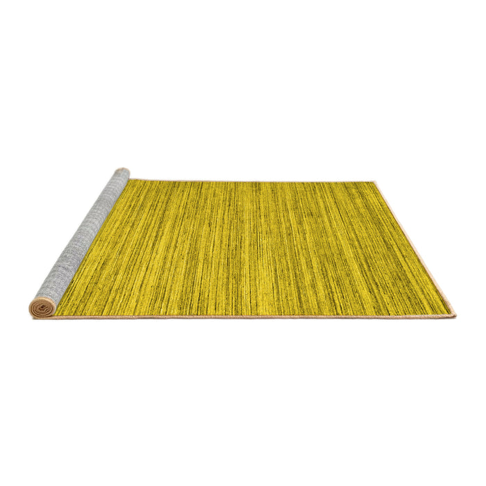 Sideview of Machine Washable Abstract Yellow Contemporary Rug, wshcon1720yw