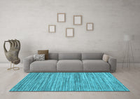 Machine Washable Abstract Light Blue Contemporary Rug, wshcon1721lblu