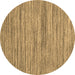 Round Abstract Brown Contemporary Rug, con1721brn