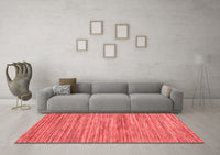 Machine Washable Abstract Red Contemporary Rug, wshcon1721red