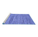 Sideview of Machine Washable Abstract Blue Contemporary Rug, wshcon1721blu