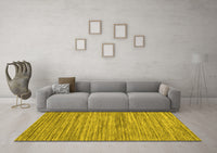 Machine Washable Abstract Yellow Contemporary Rug, wshcon1721yw