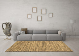 Machine Washable Abstract Brown Contemporary Rug in a Living Room,, wshcon1721brn