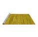 Sideview of Machine Washable Abstract Yellow Contemporary Rug, wshcon1721yw