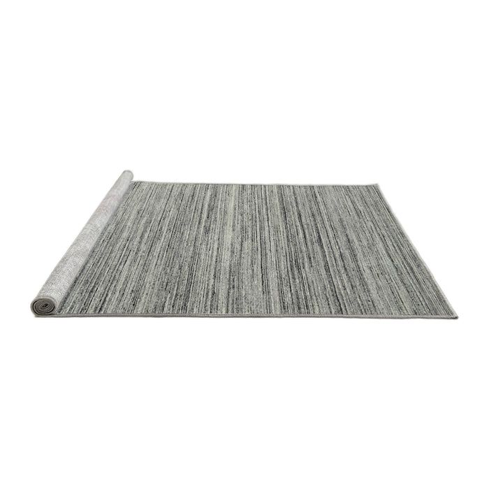 Serging Thickness of Machine Washable Contemporary Grey Gray Rug, wshcon1722