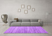 Machine Washable Abstract Purple Contemporary Area Rugs in a Living Room, wshcon1722pur