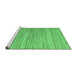 Sideview of Machine Washable Abstract Emerald Green Contemporary Area Rugs, wshcon1722emgrn