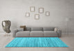 Machine Washable Abstract Light Blue Contemporary Rug in a Living Room, wshcon1722lblu