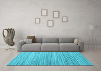 Machine Washable Abstract Light Blue Contemporary Rug, wshcon1722lblu