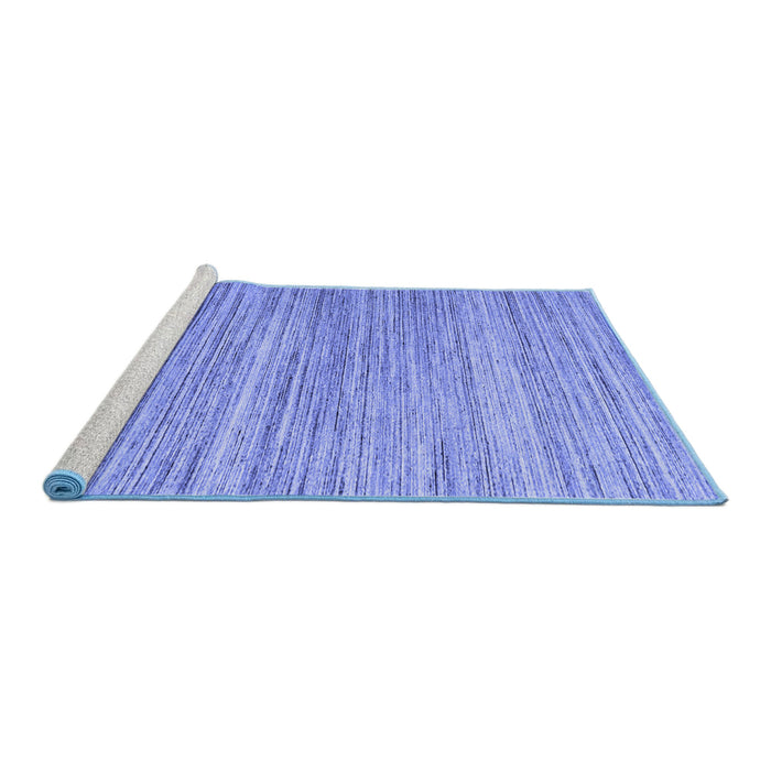 Sideview of Machine Washable Abstract Blue Contemporary Rug, wshcon1722blu