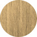 Round Abstract Brown Contemporary Rug, con1722brn