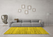 Machine Washable Abstract Yellow Contemporary Rug in a Living Room, wshcon1722yw