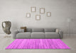 Machine Washable Abstract Pink Contemporary Rug in a Living Room, wshcon1722pnk