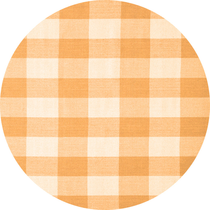 Machine Washable Checkered Orange Modern Area Rugs, wshcon1723org