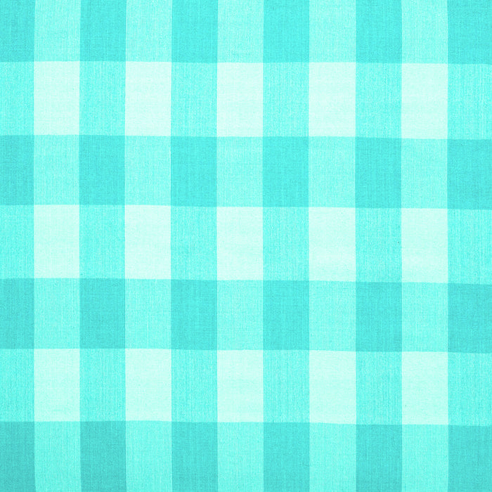 Square Checkered Turquoise Modern Rug, con1723turq