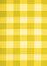 Machine Washable Checkered Yellow Modern Rug, wshcon1723yw