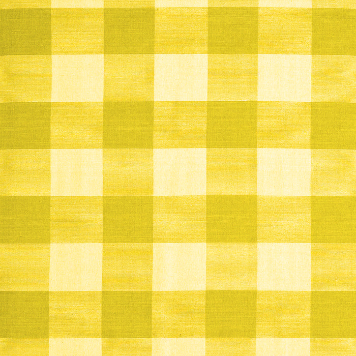Machine Washable Checkered Yellow Modern Rug, wshcon1723yw