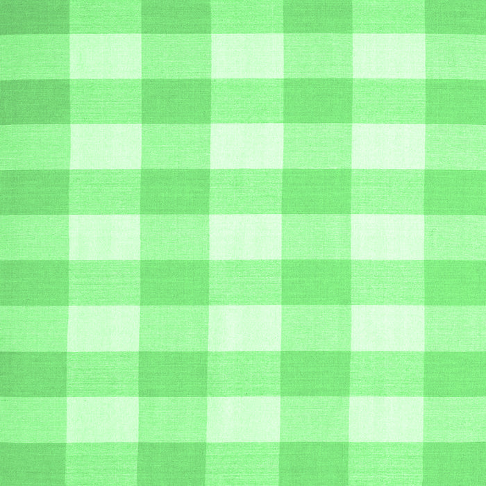Square Machine Washable Checkered Emerald Green Modern Area Rugs, wshcon1723emgrn