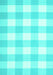 Checkered Turquoise Modern Rug, con1723turq